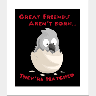 African Grey Friends are Hatched Posters and Art